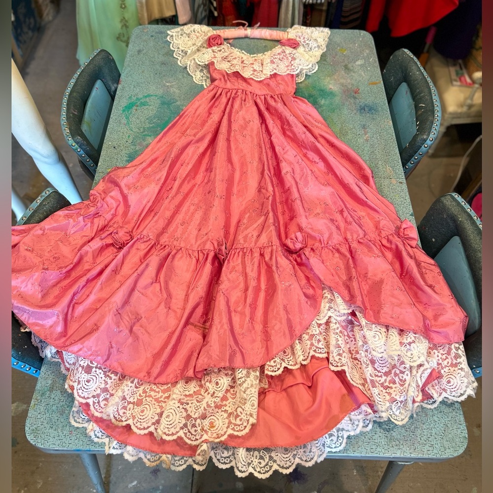 Vintage 70s Country Romantic Gown - Picture 2 of 16